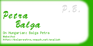 petra balga business card